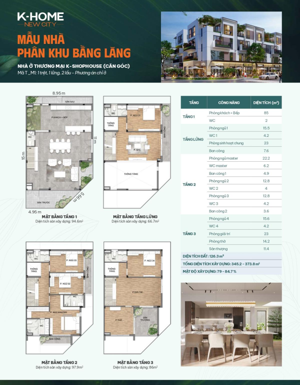 mặt bằng phân khu bằng lăng