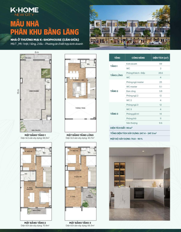 mặt bằng phân khu bằng lăng