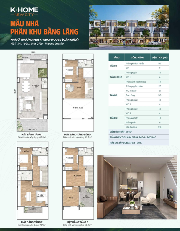 mặt bằng phân khu bằng lăng