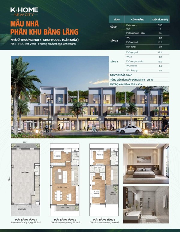 mặt bằng phân khu bằng lăng