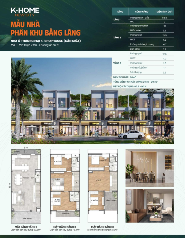 mặt bằng phân khu bằng lăng