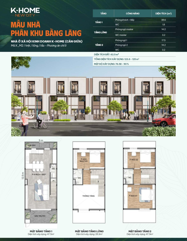 mặt bằng phân khu bằng lăng